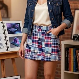 LOFT Patchwork Mini Skirt